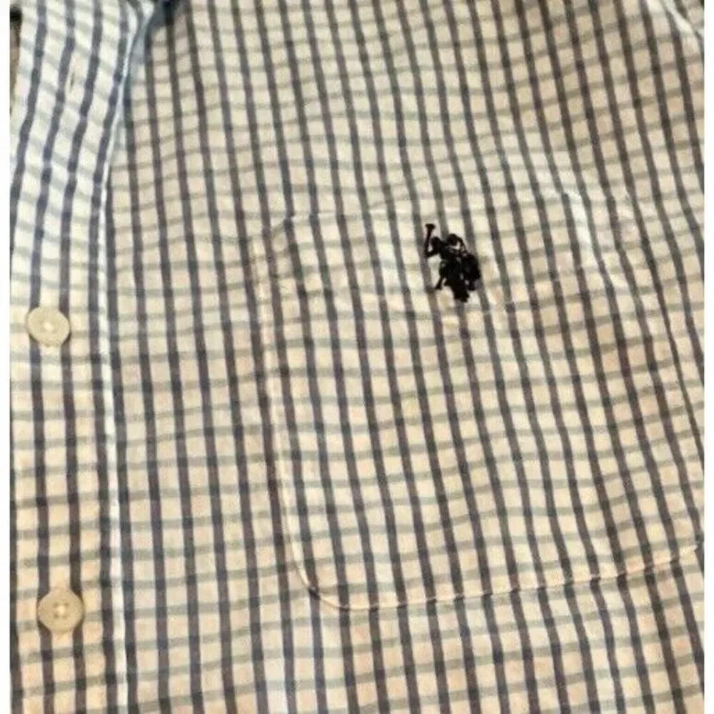 US POLO ASSN Blue Plaid Button Down Shirt - Men's Size 3X - Picture 3 of 7